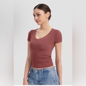 Women's Mauve Fitted Top